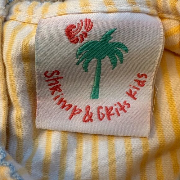 Shrimp & Grits Embroidered Puppy Design Girls 2T Cotton Blend - Picture 2 of 3